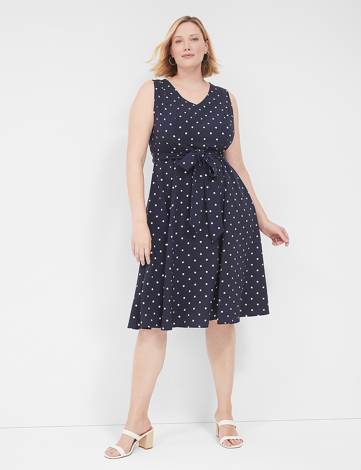 Lena Sleeveless Level-Hem Midi Dress Product Image 1