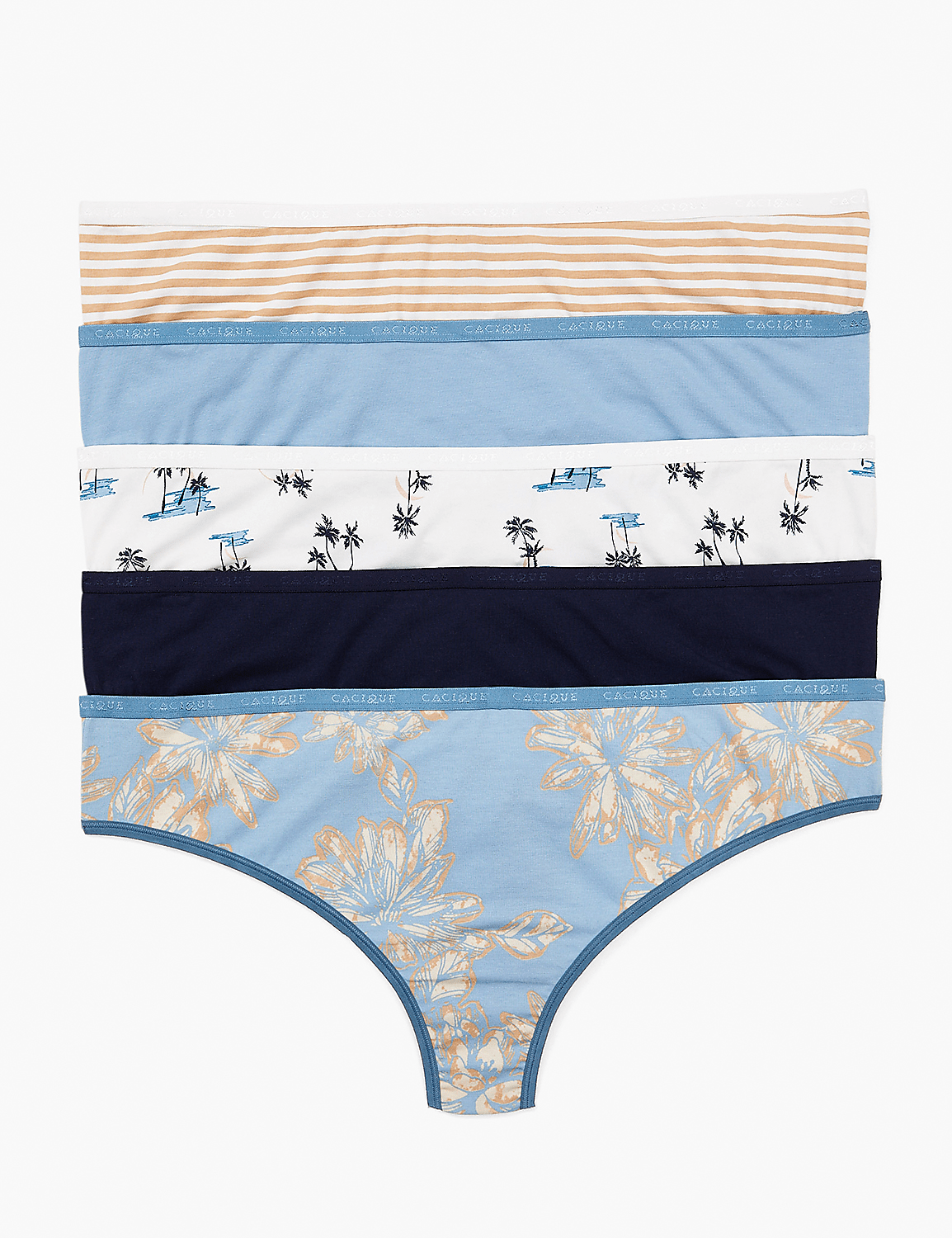Cotton Wide-Side Thong - 5-Pack Product Image 1