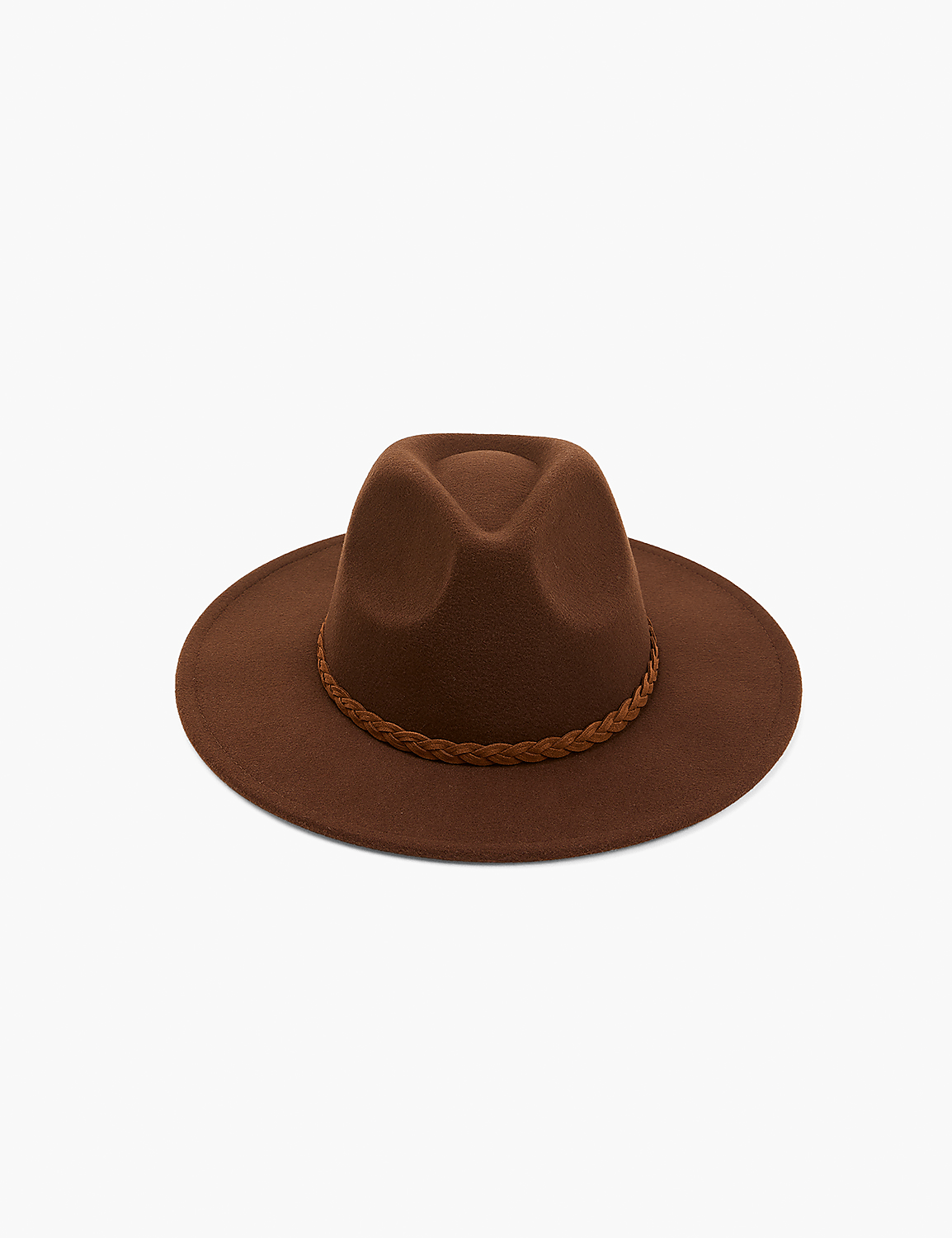 Felt Braid-Detail Fedora With Adjustable Interior Tie Product Image 1