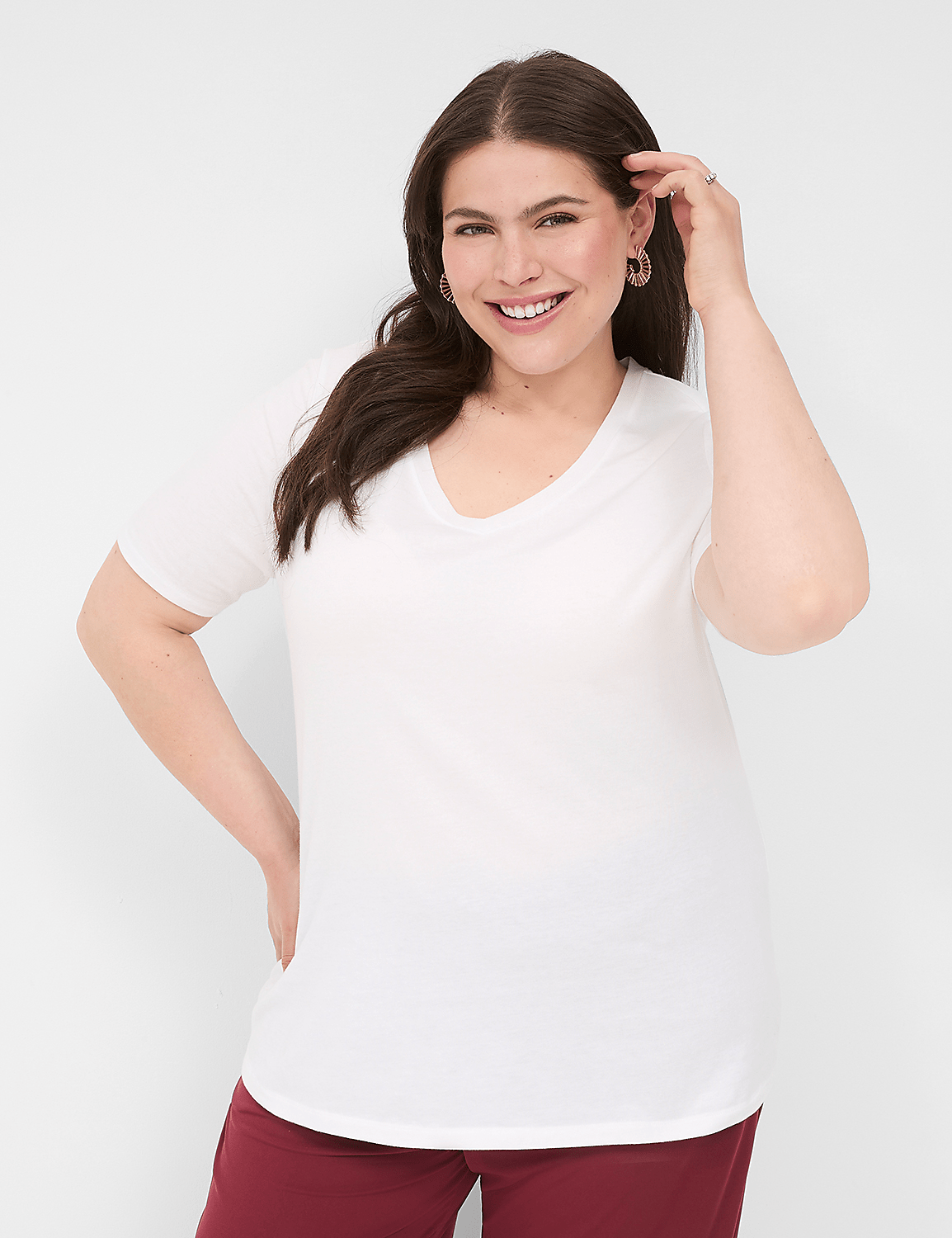 Perfect Sleeve V-Neck Tee Product Image 1