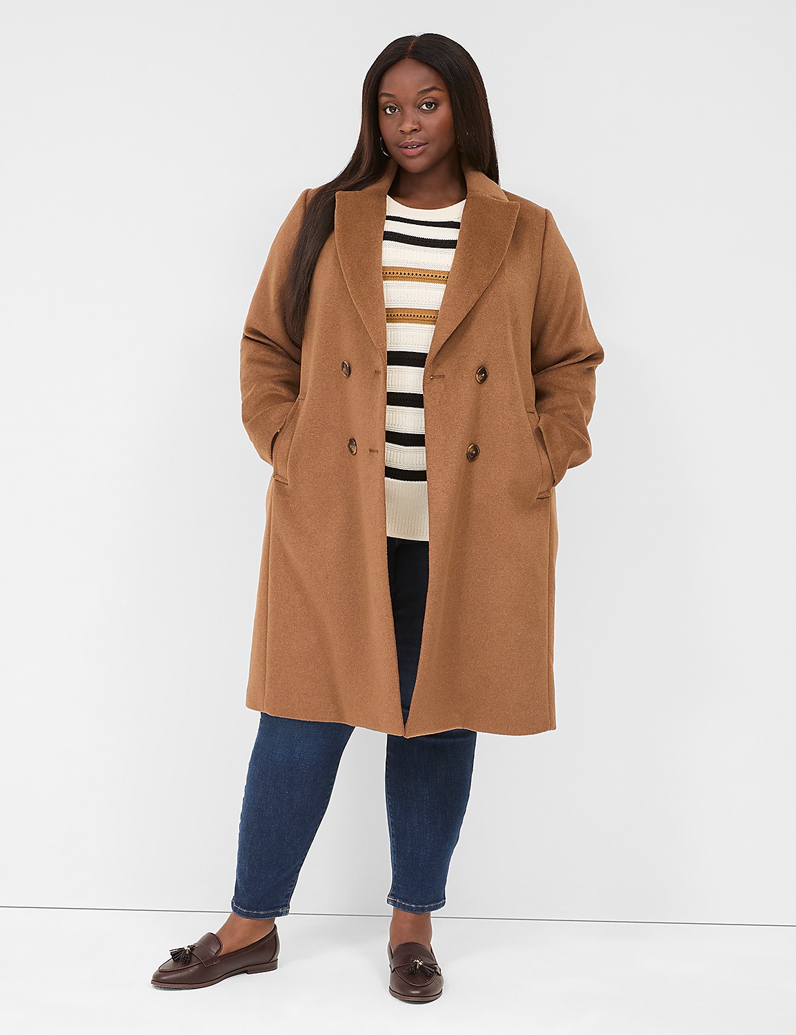 Double-Breasted Wool Blend Coat Product Image 1