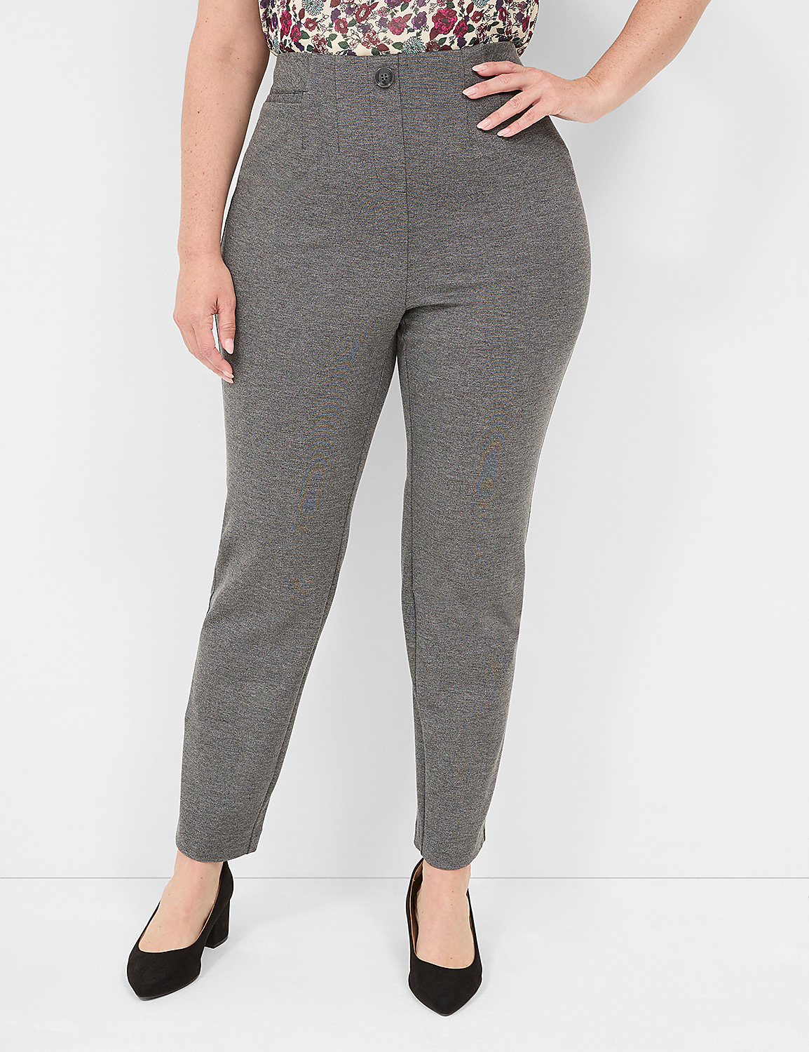 Ponte Innersculpt Pull-On High-Waist Slim Ankle Pant Product Image 1