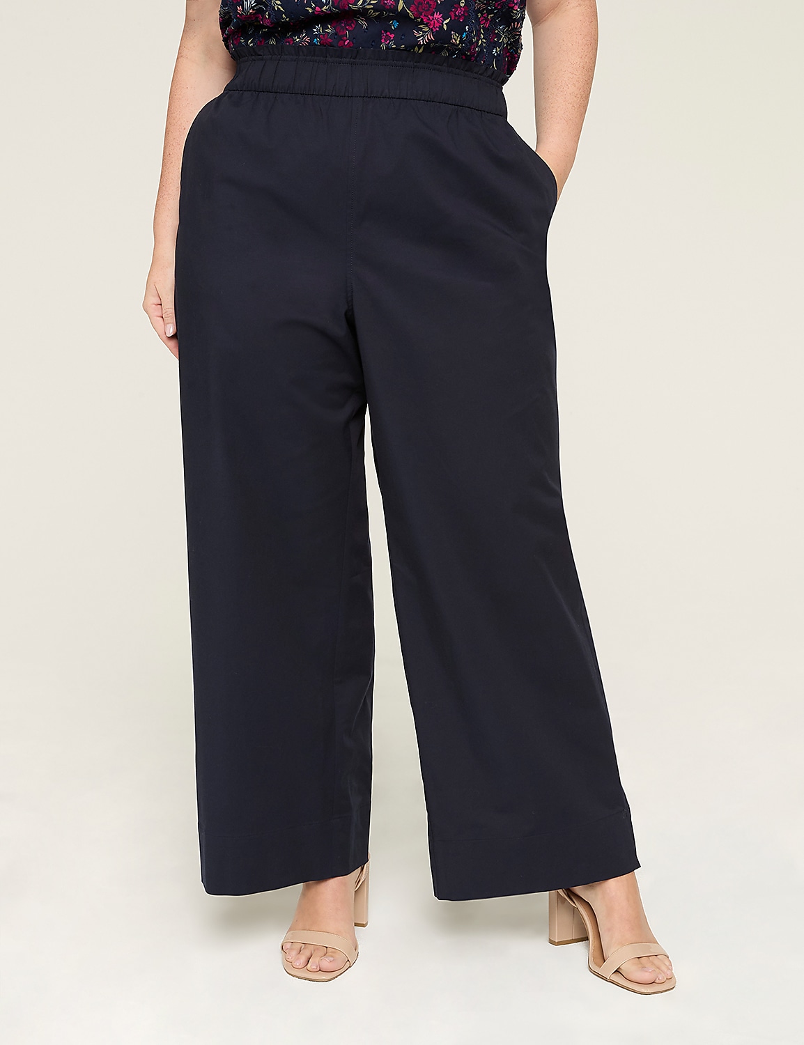 Pull-On Wide Leg Soft Pants Product Image 1