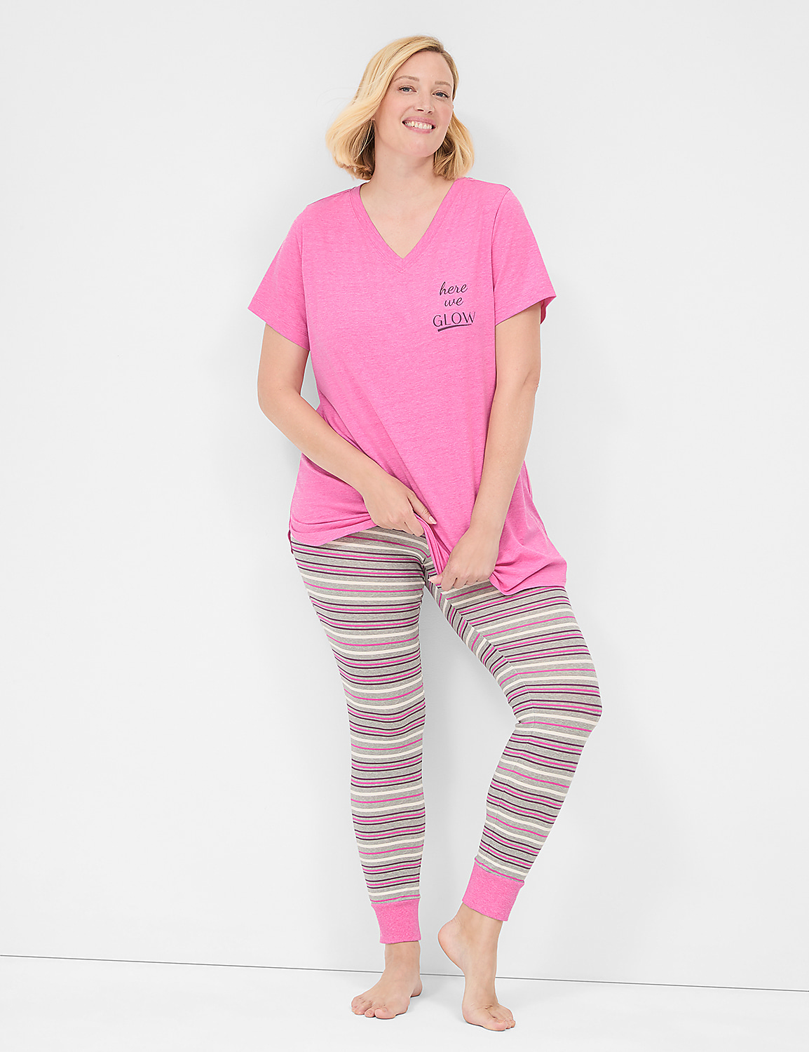 Comfy Cotton Tee & Legging PJ Set Product Image 1