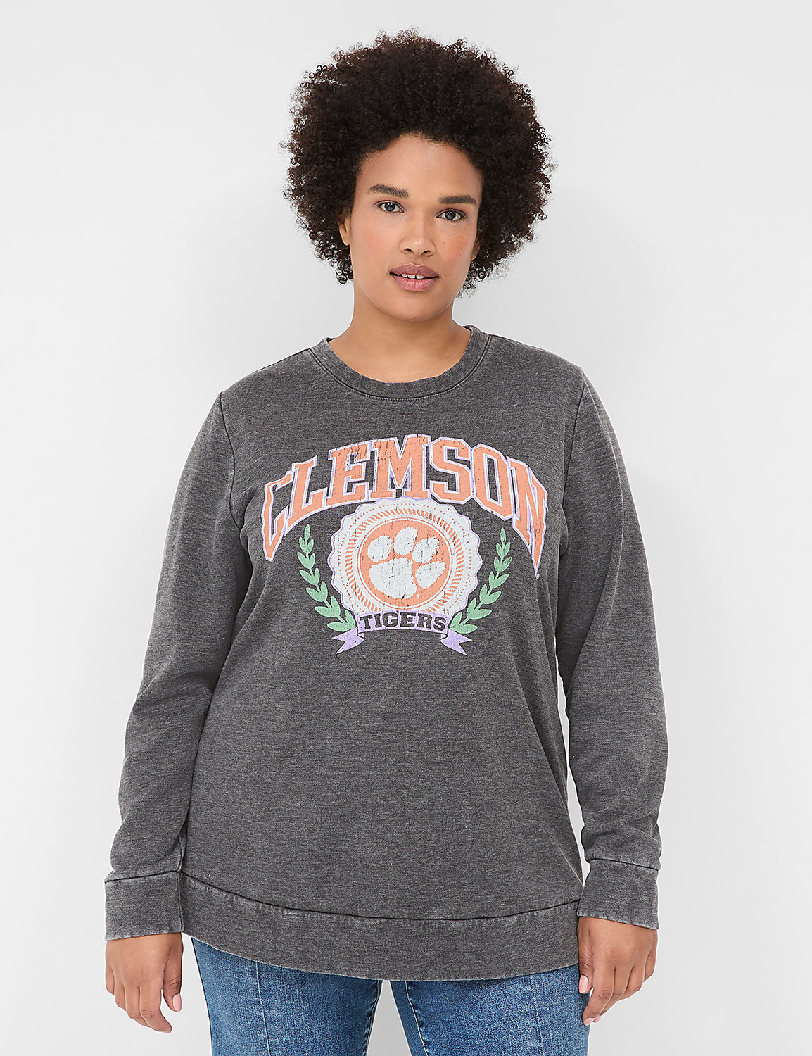 Clemson Crew-Neck Graphic Sweatshirt Product Image 1