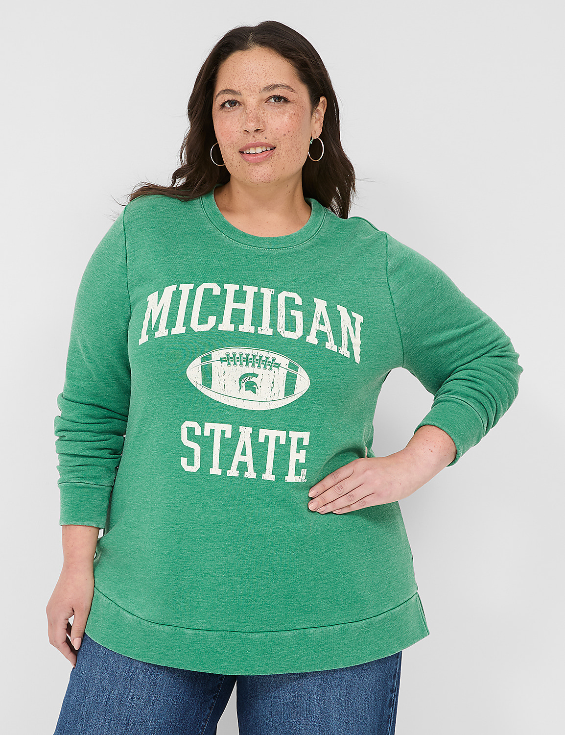 Michigan State Crew-Neck Graphic Sweatshirt Product Image 1