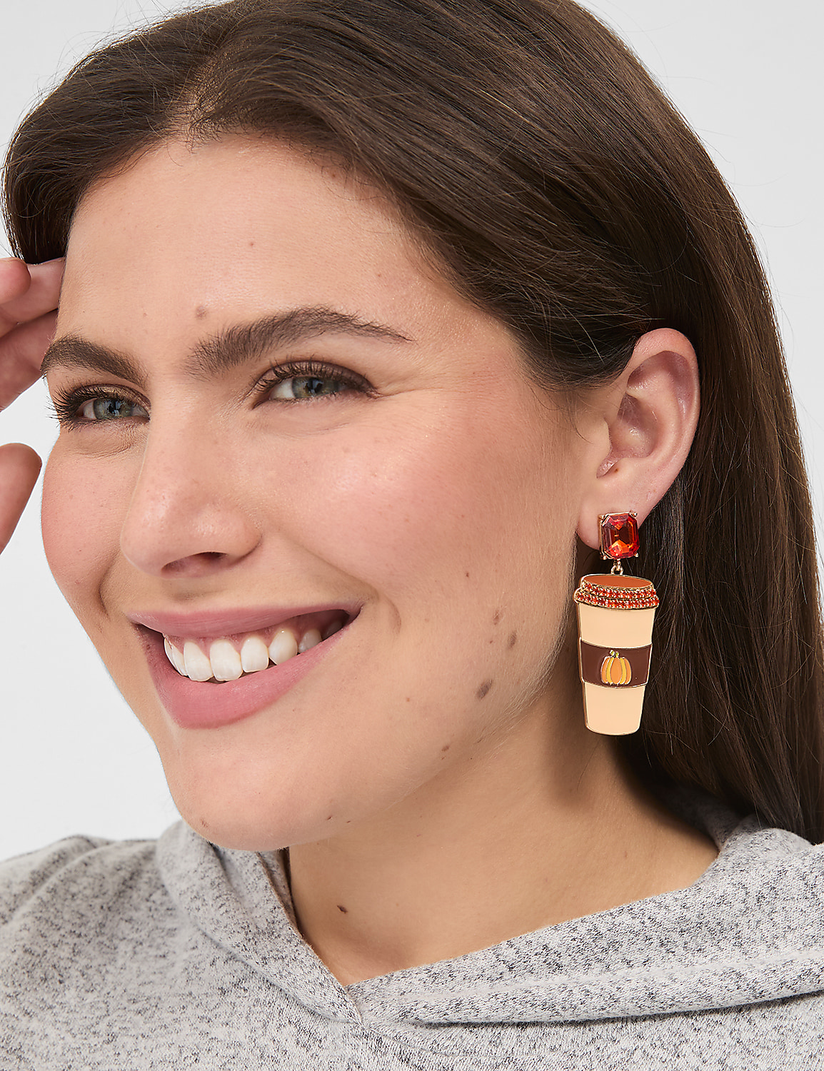 Fall Whimsy Pumpkin Spice Coffee Earrings Product Image 1