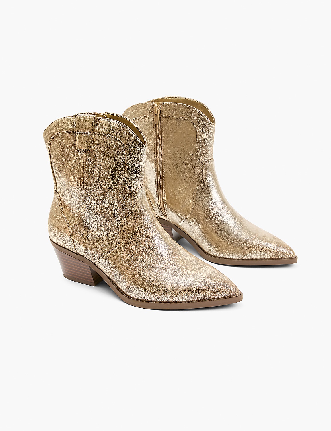 Dream Cloud Metallic Western Ankle Boot Product Image 1