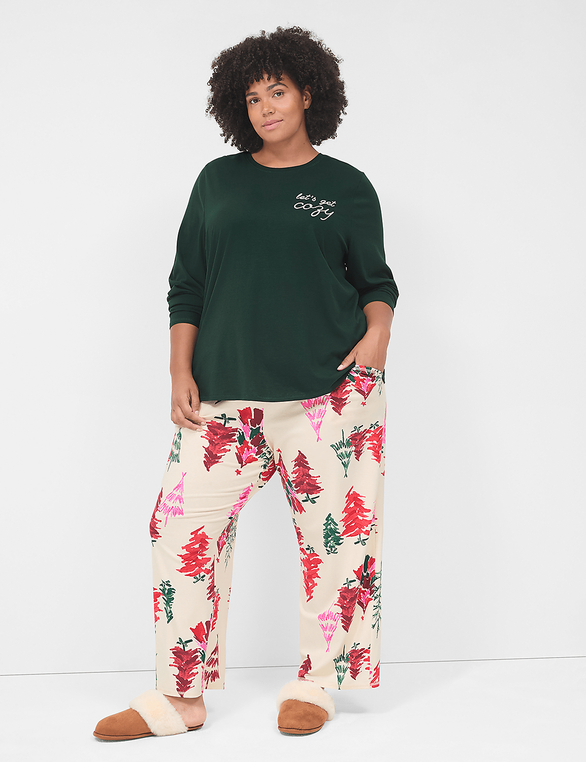 Comfy Cotton Top & Pant PJ Set | LaneBryant