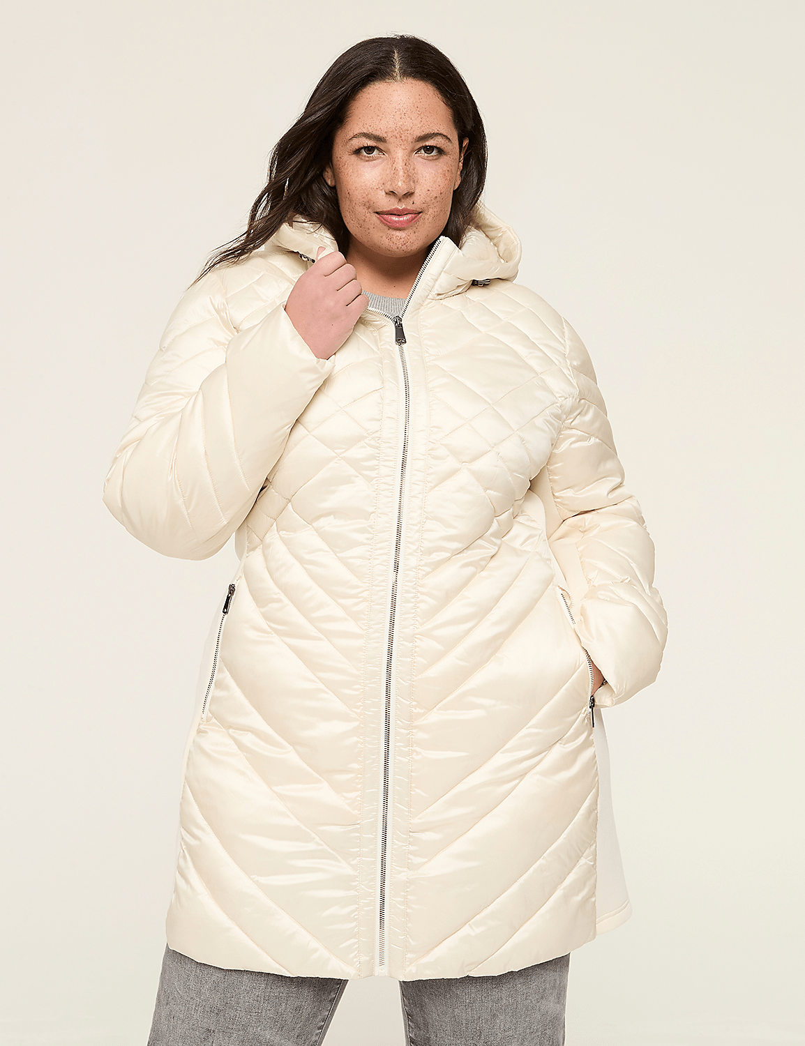 Midi Neoprene-Panel Puffer Product Image 1