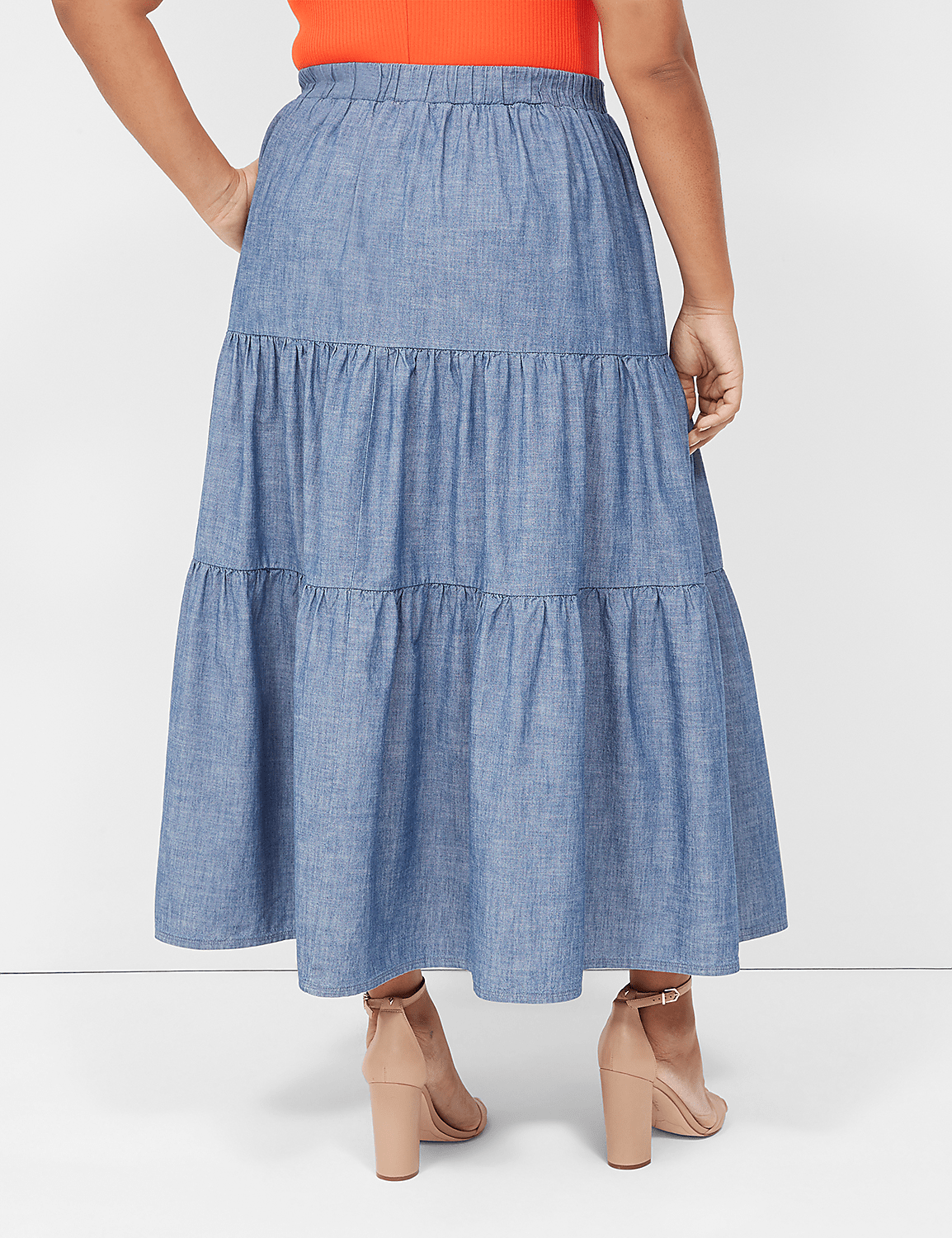 Chambray Maxi Skirt Product Image 2
