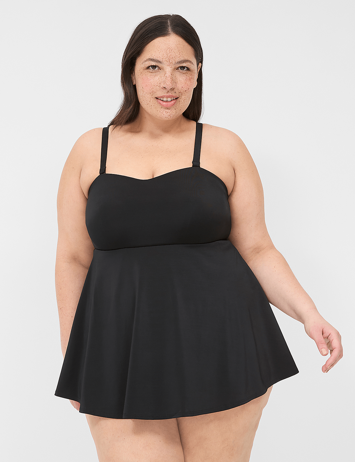 No-Wire Multi-Way Strapless Swim Dress Product Image 3