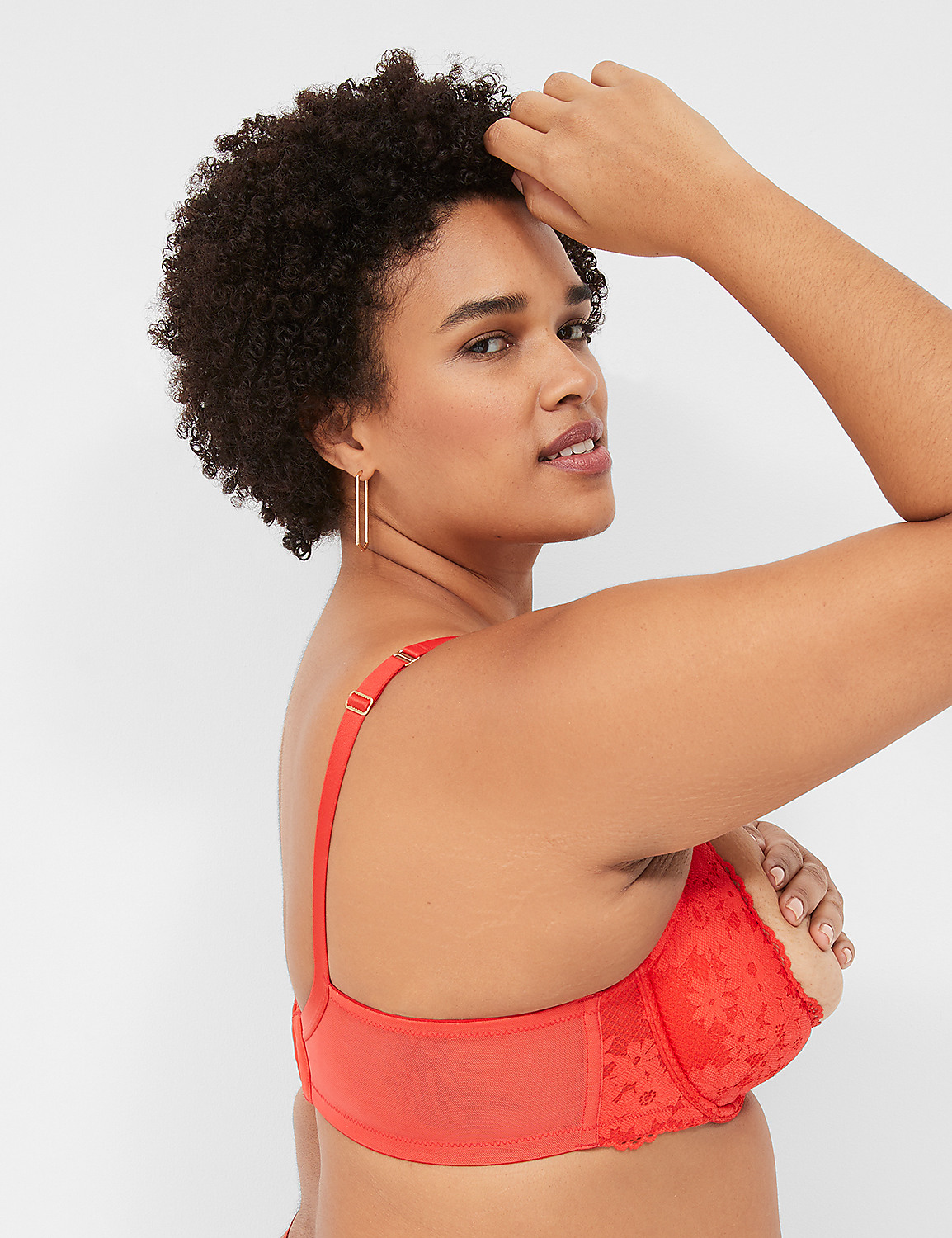 Lace Quarter Cup Bra Product Image 3