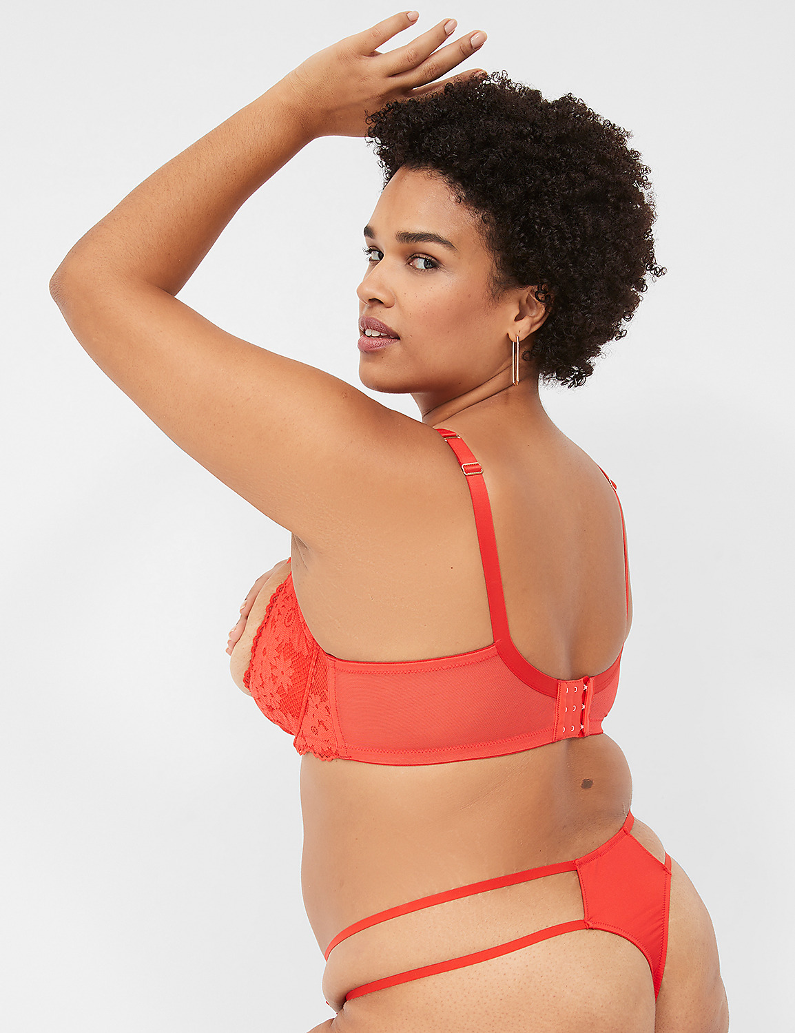 Lace Quarter Cup Bra Product Image 2
