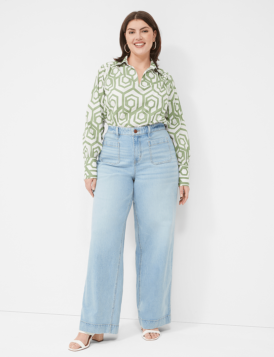 Long-Sleeve Collar Popover Shirt Product Image 3