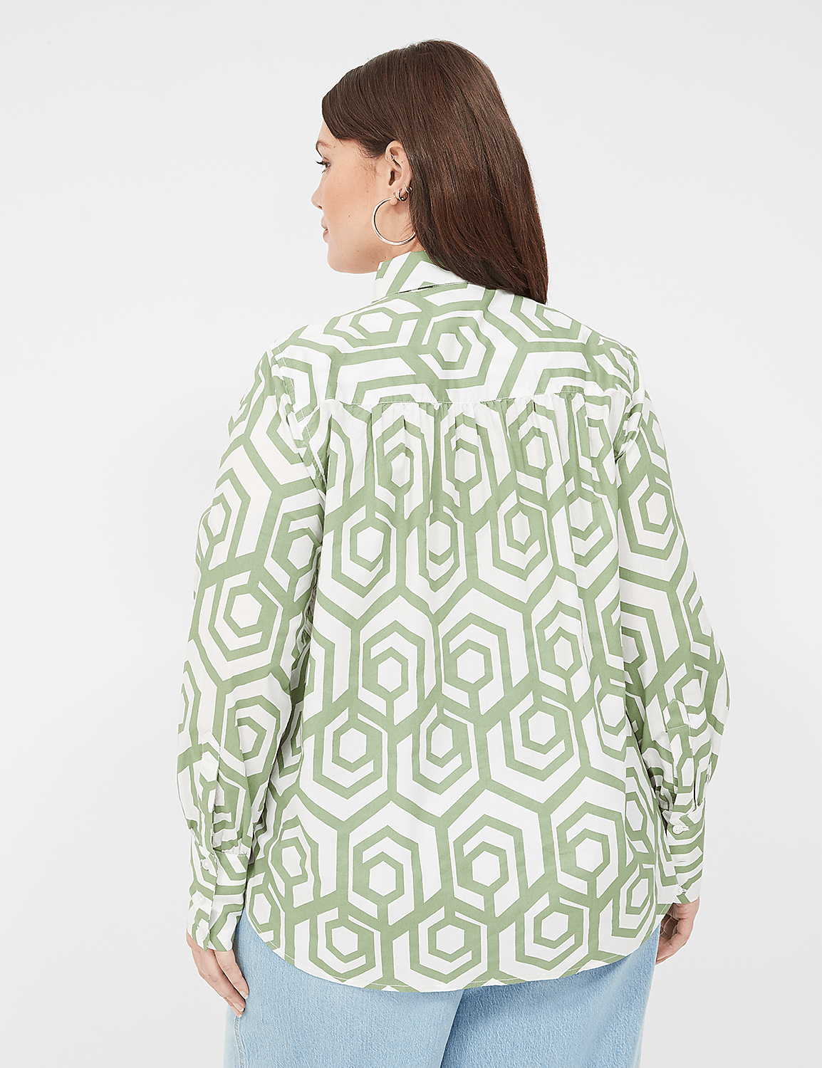 Long-Sleeve Collar Popover Shirt Product Image 2
