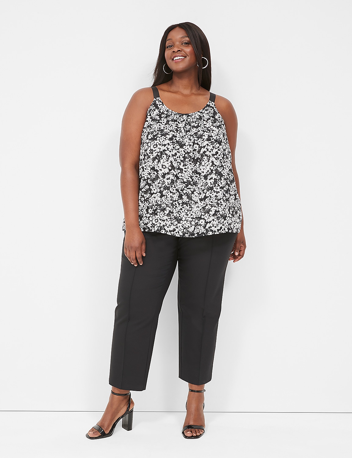 Straight Hem Cami With Grosgrain Ribbon Straps Product Image 3