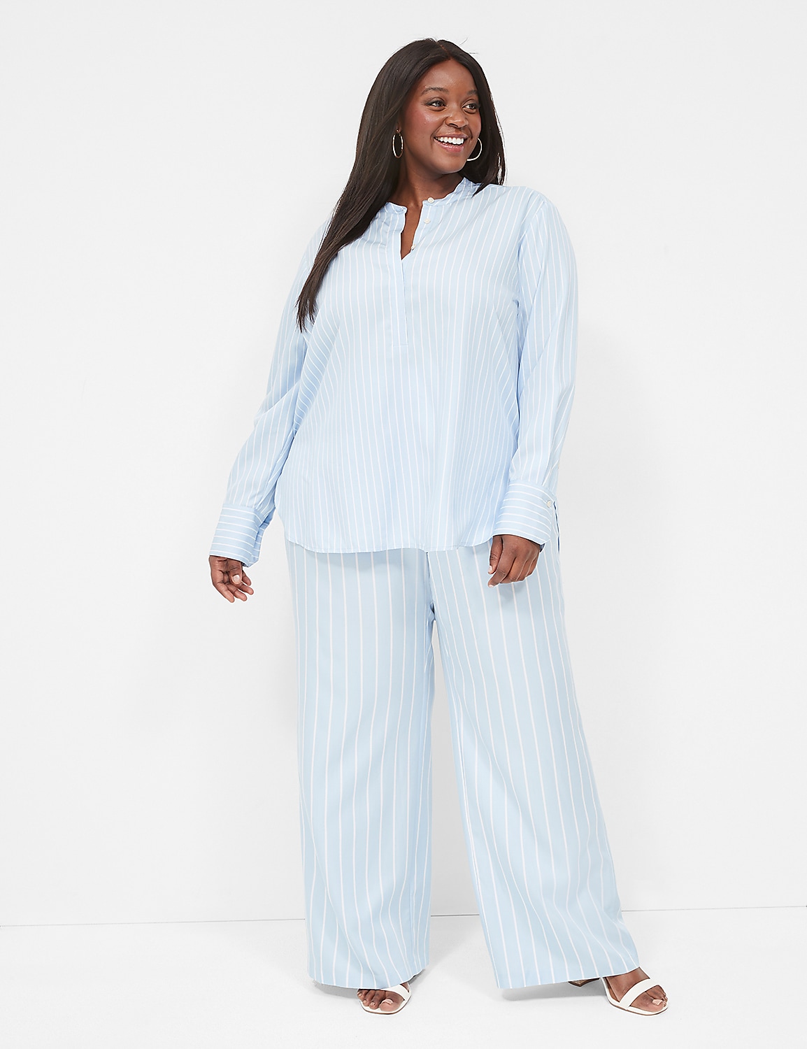 Relaxed Collar Button-Down Shirt Product Image 3