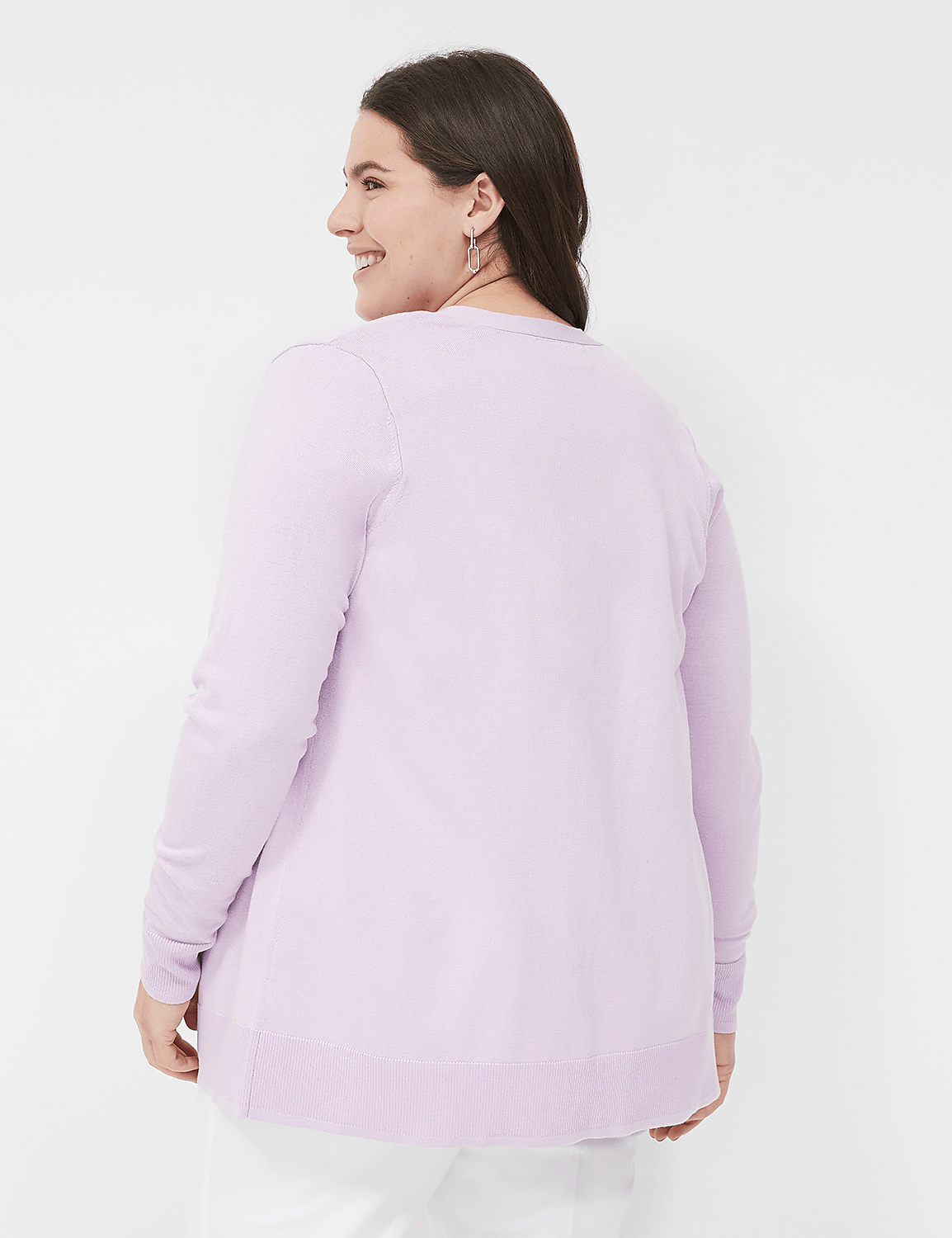 Long-Sleeve Open-Front Cardigan Product Image 2