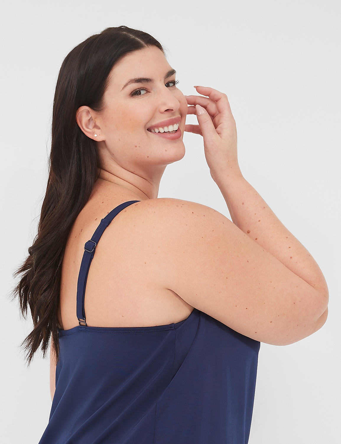 No-Wire Blouson Tankini Top Product Image 3