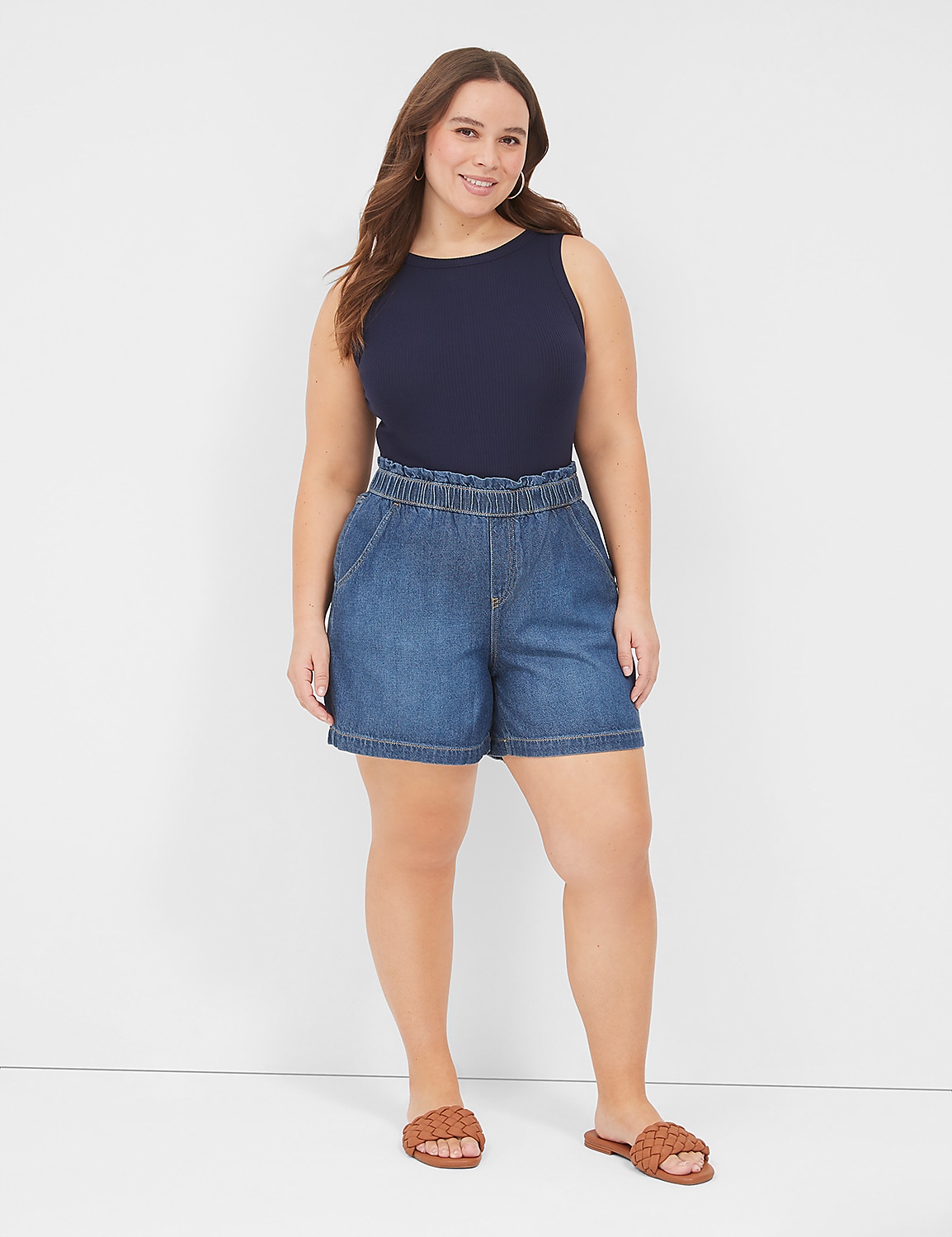 Pull-On Fit Flirty Jean Short Product Image 3