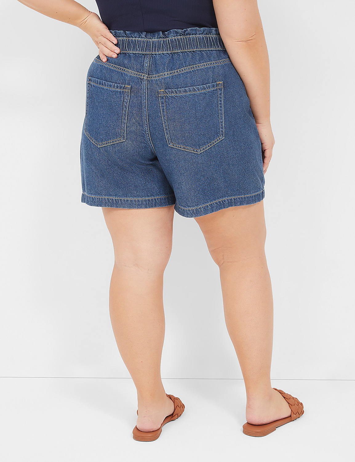 Pull-On Fit Flirty Jean Short Product Image 2