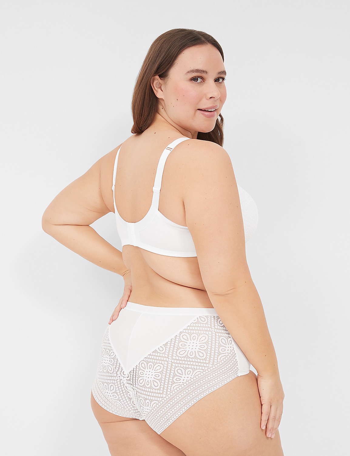No-Show Lace-Back Full Brief Panty - thumbnail 9