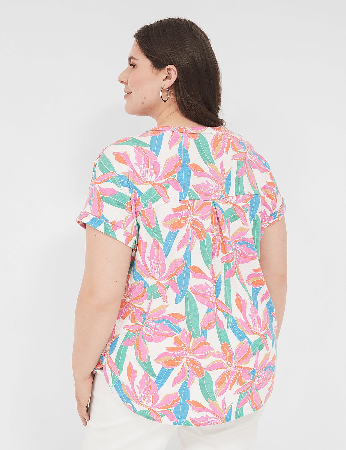 Relaxed Gauze Notch-Neck Shirt Product Image 2