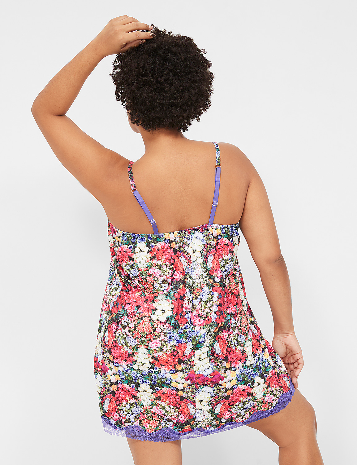 Printed Lace-Trim Slip Product Image 2