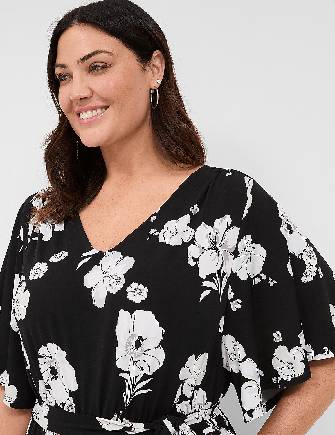 Flutter-Sleeve Wide Leg Jersey Jumpsuit Product Image 3
