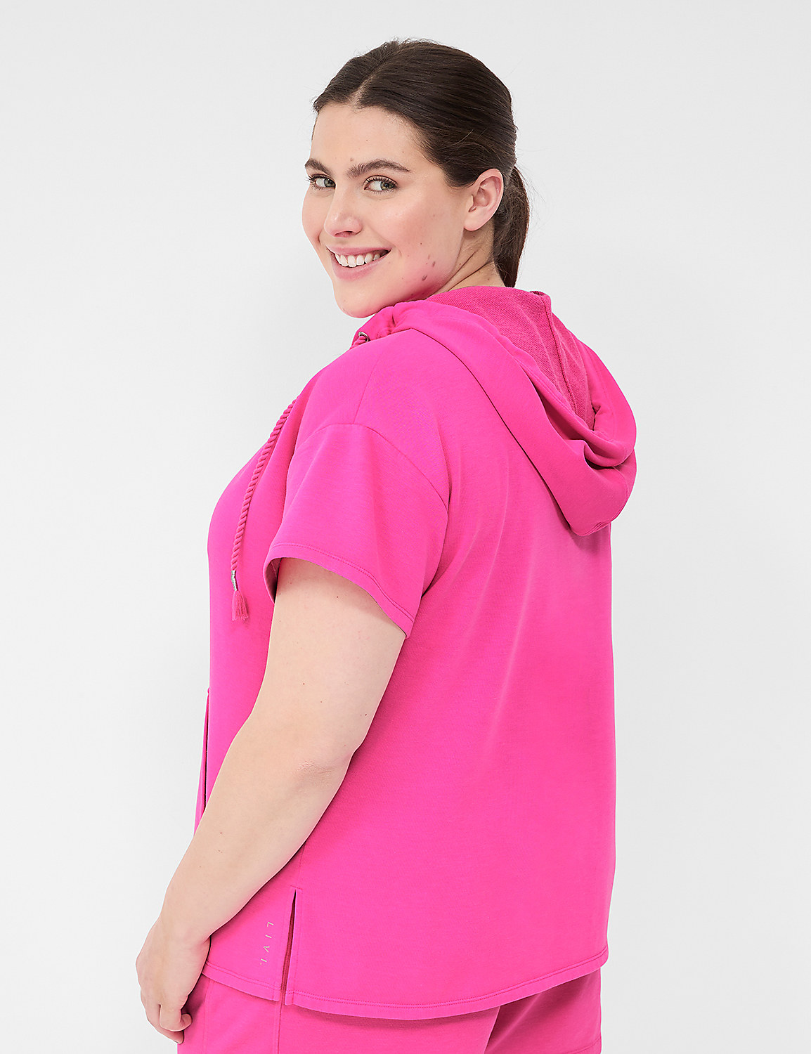 LIVI Short-Sleeve French Terry Hoodie Product Image 2
