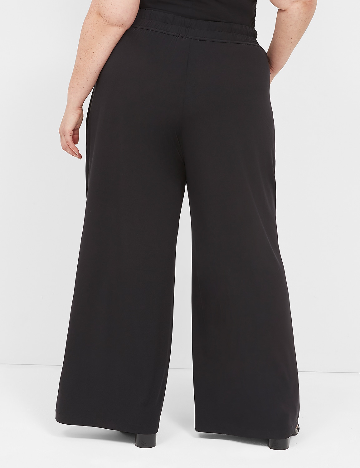 Matte Jersey Pull-On Wide Leg Pant Product Image 2