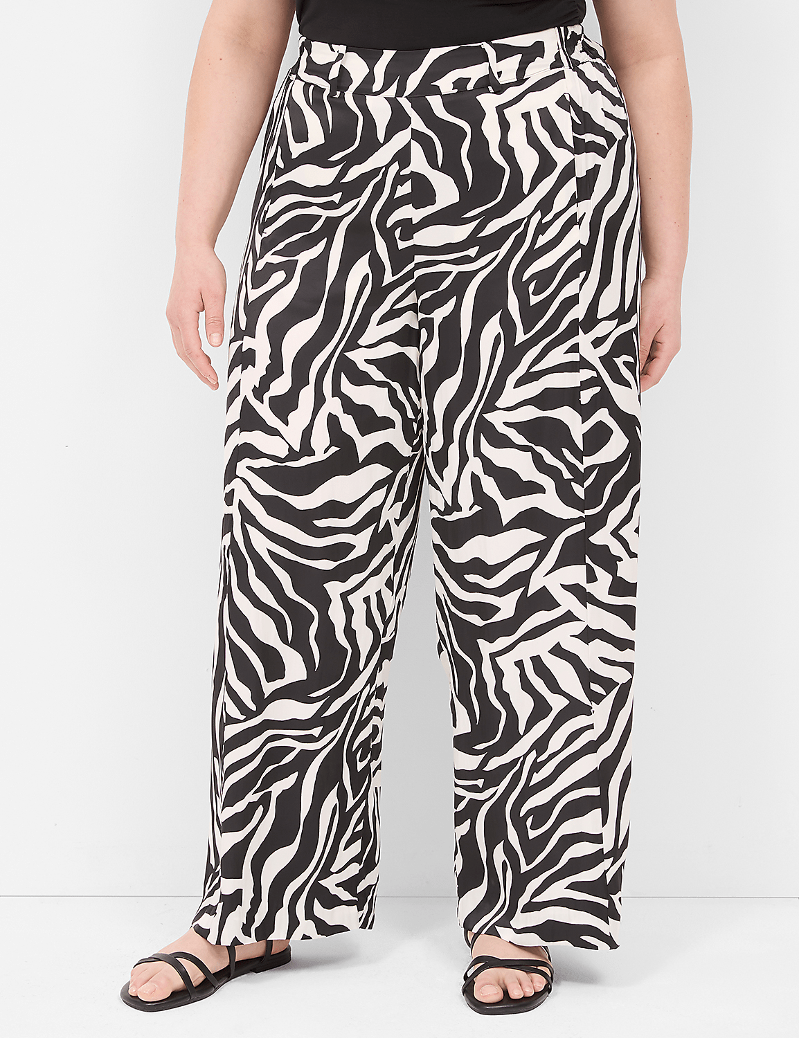 Pull-On Satin Wide Leg Pant Product Image 4