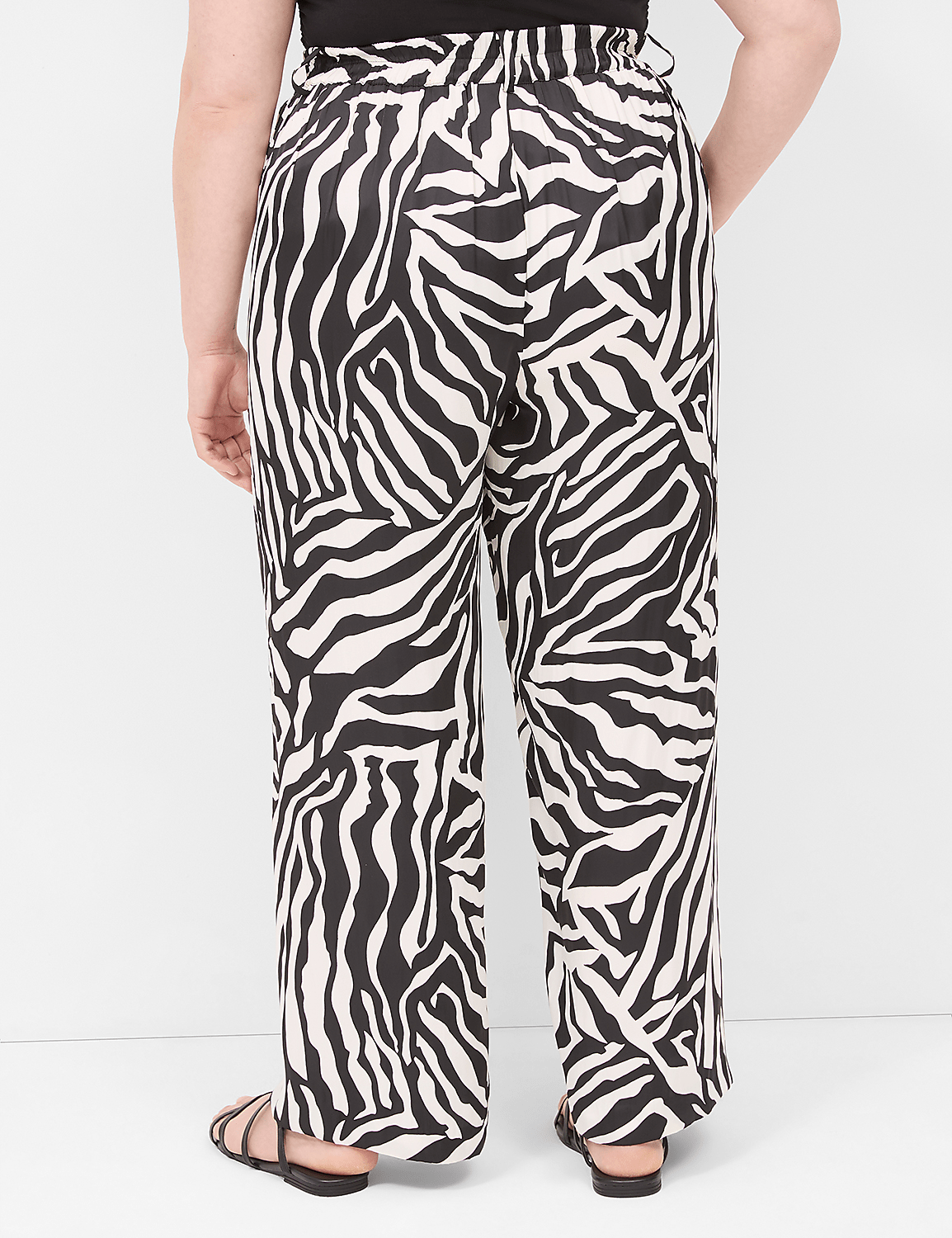 Pull-On Satin Wide Leg Pant Product Image 2