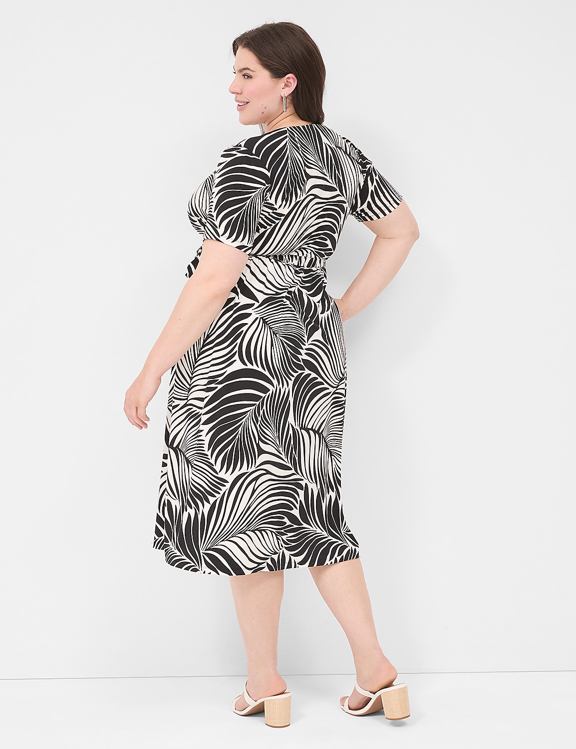 Faux-Wrap Jersey Midi Dress Product Image 2