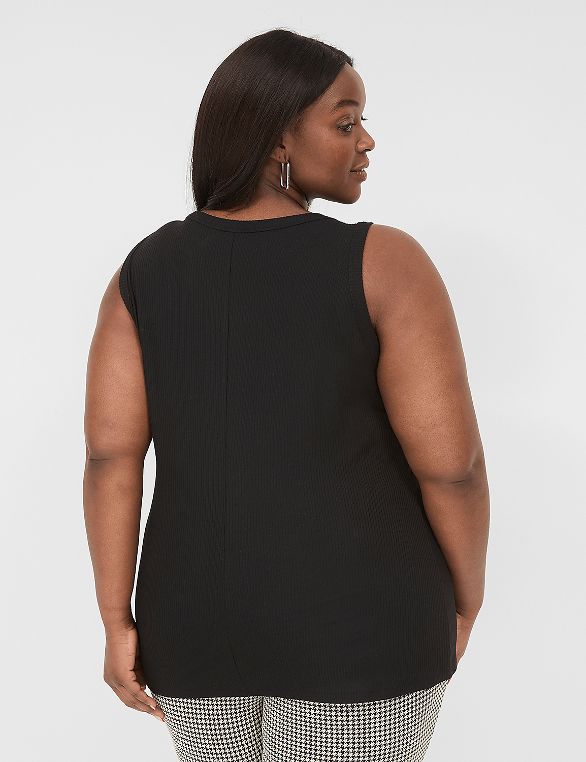 High-Neck Rib Tank Product Image 2