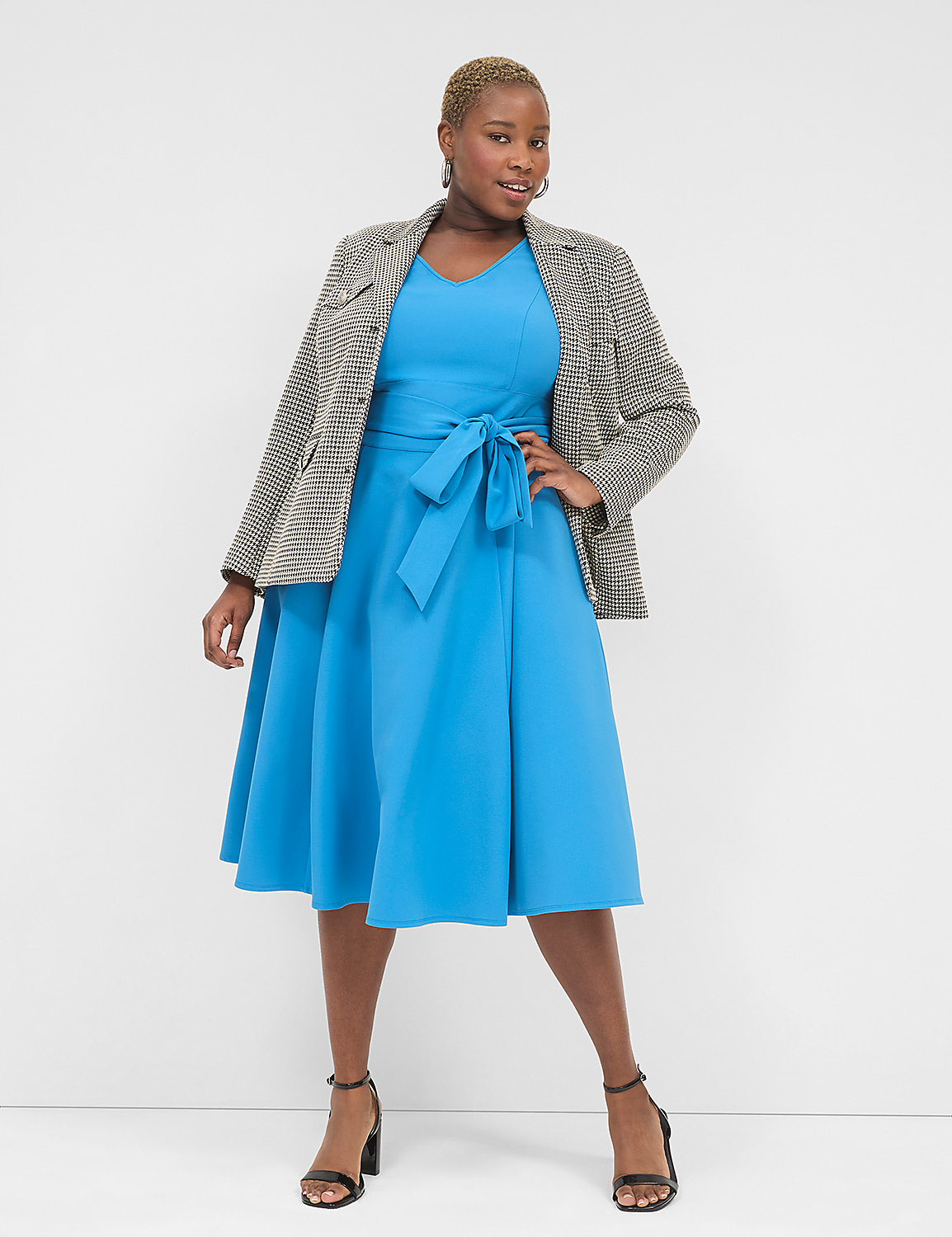 Lena Perfect Sleeve Level-Hem Midi Dress Product Image 4