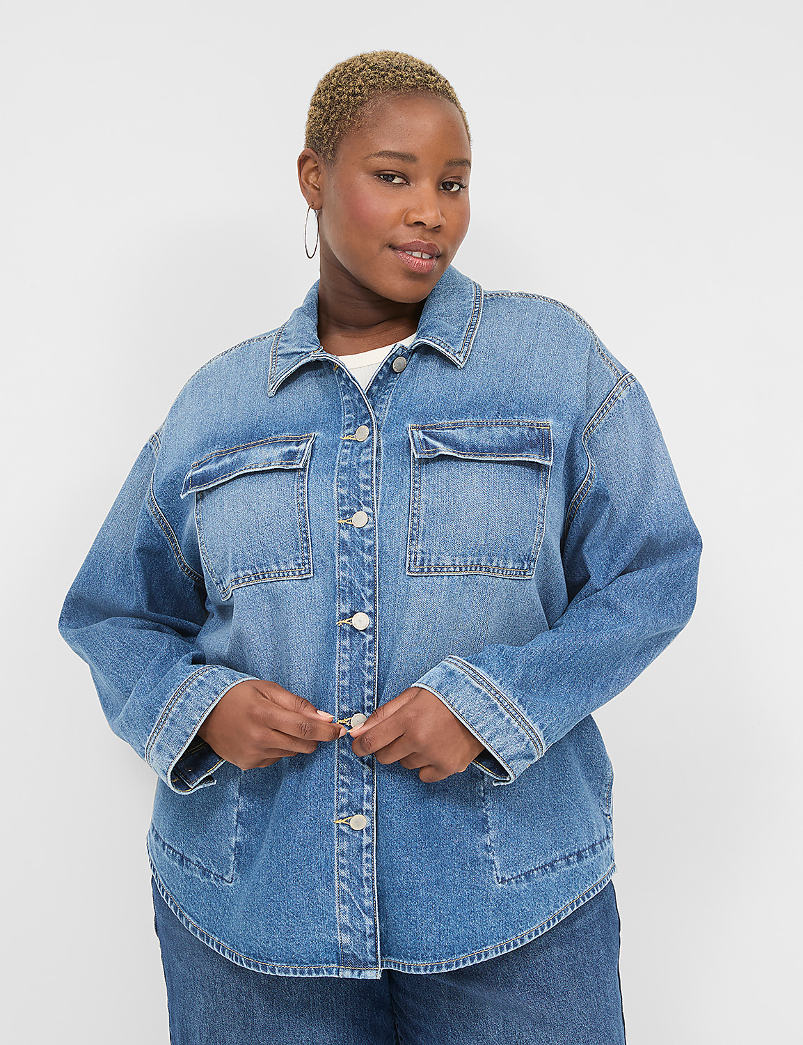 Denim Shacket Product Image 4
