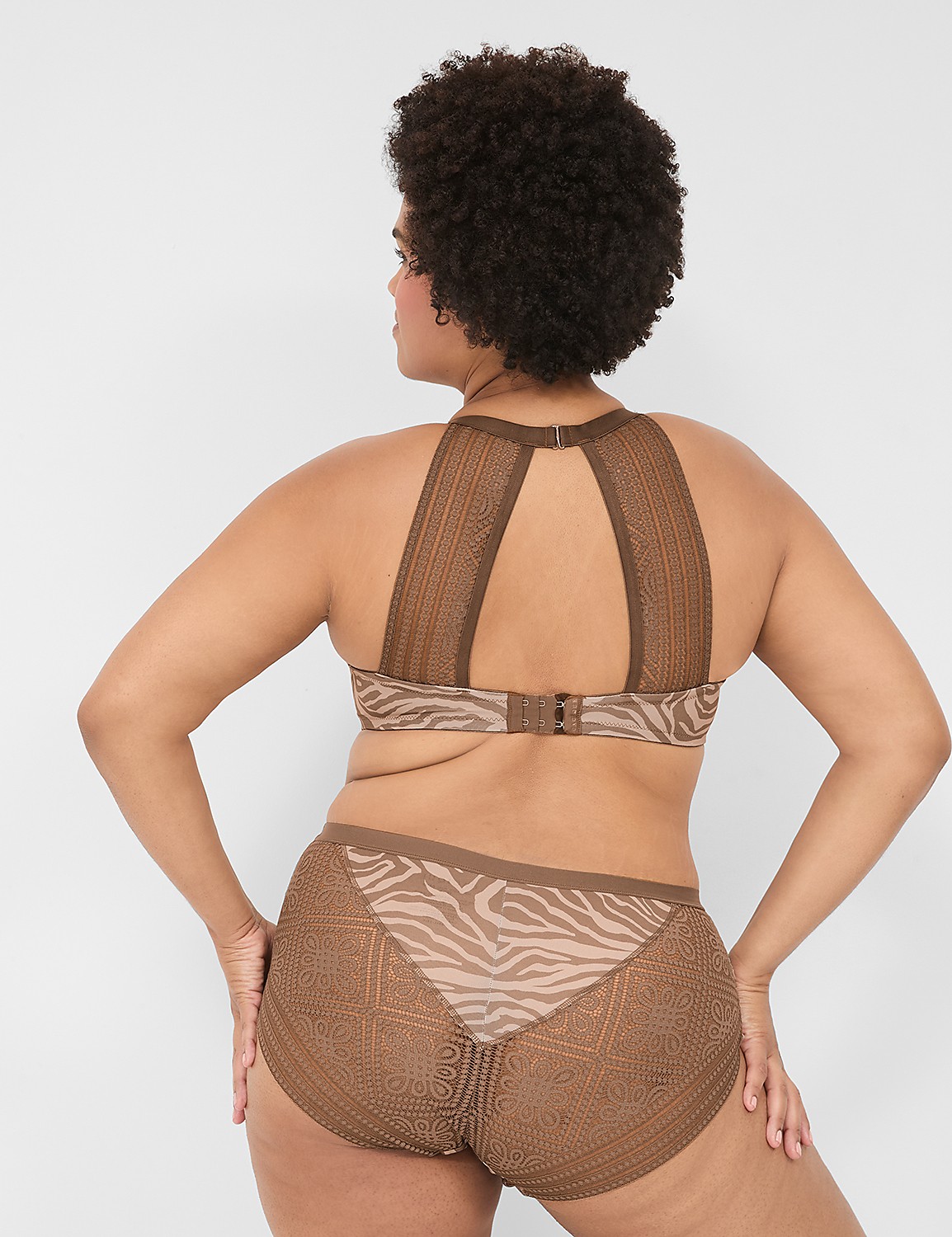 No-Show Lace-Back Full Brief Panty - thumbnail 7