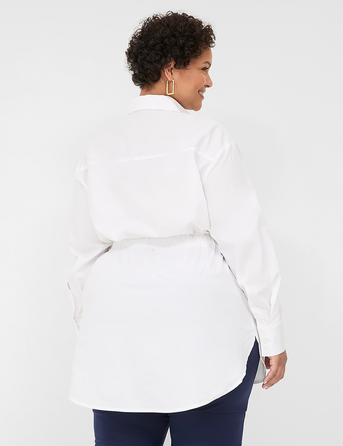 Button-Down Tie-Waist Tunic
