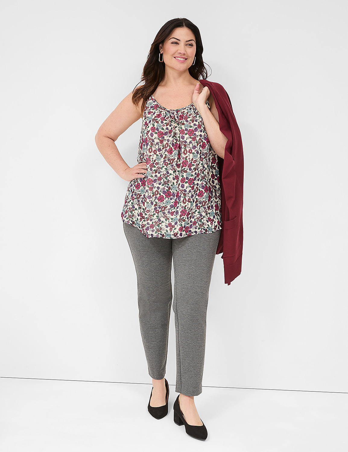 Ponte Innersculpt Pull-On High-Waist Slim Ankle Pant Product Image 3