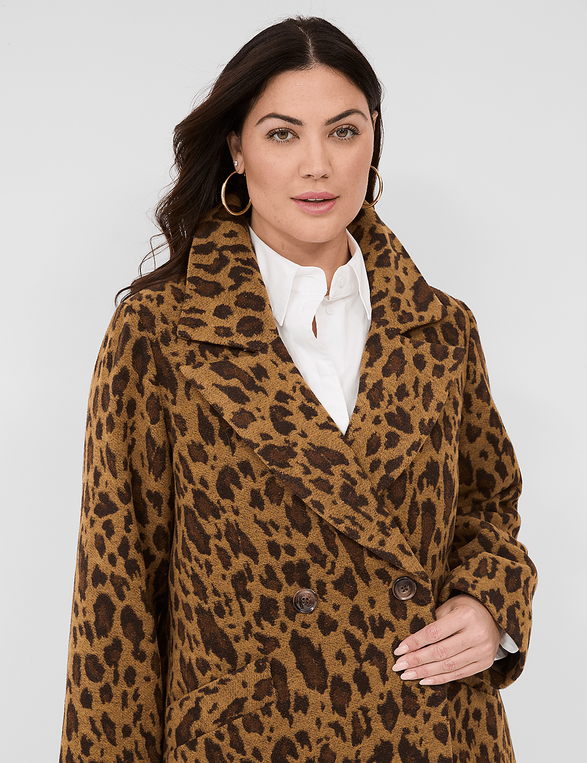 Jacquard Leopard Print Coat Product Image 3