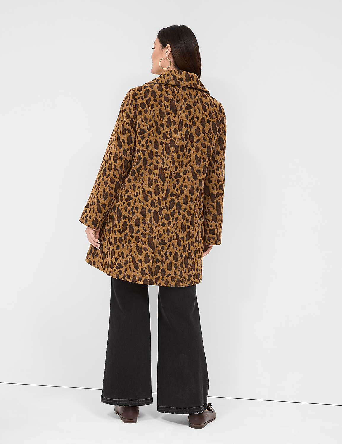 Jacquard Leopard Print Coat Product Image 2