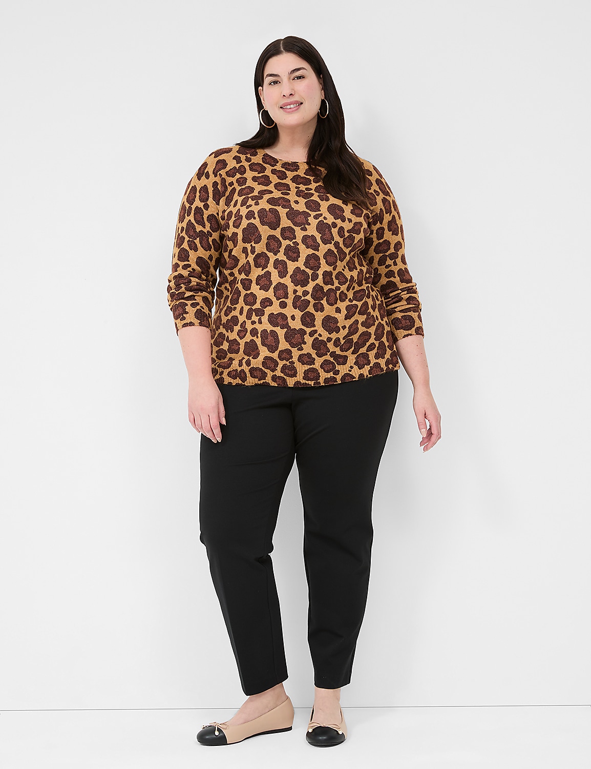 Crew-Neck Animal Printed Sweater Product Image 3