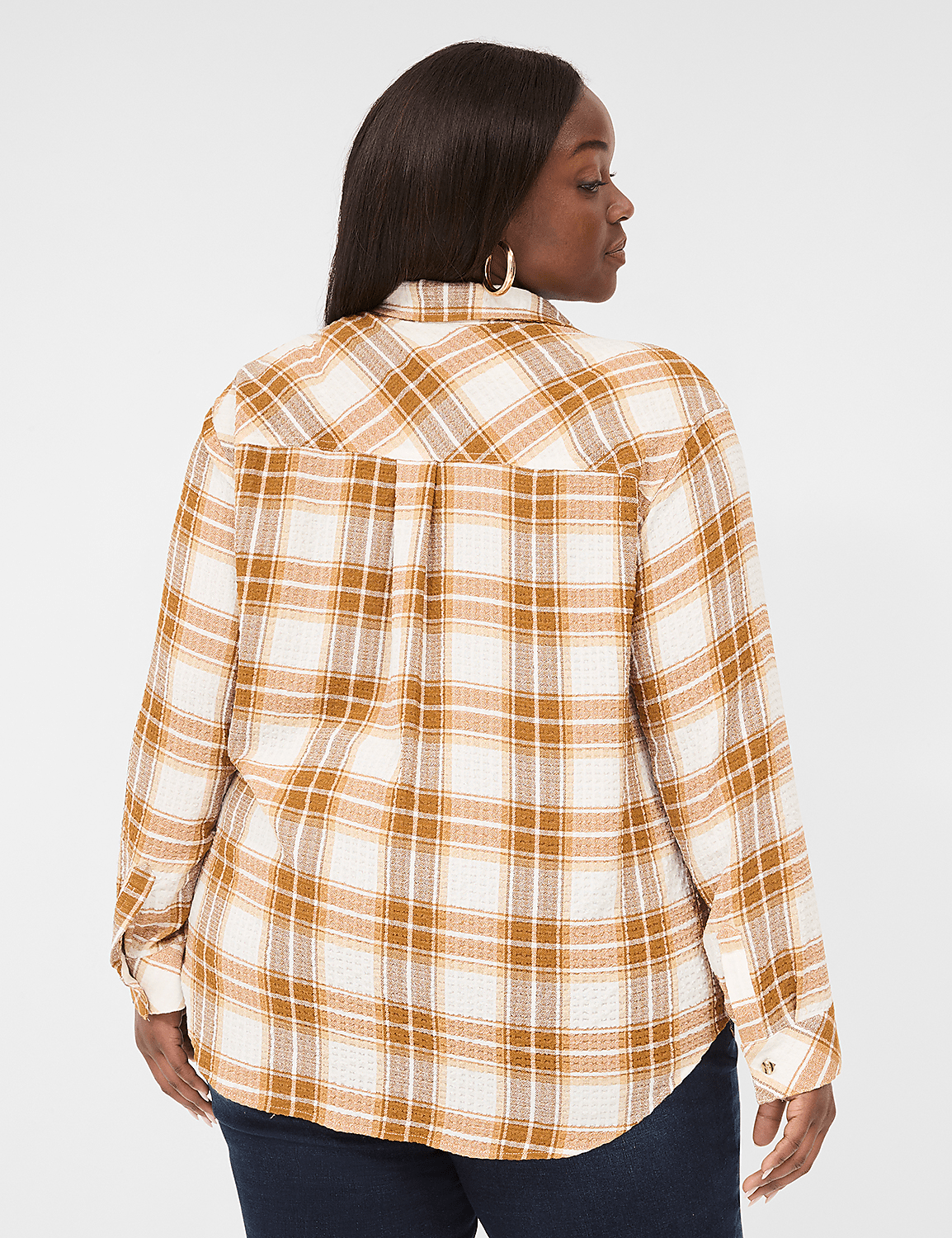 Classic Long Sleeve Button Down Cri | LaneBryant