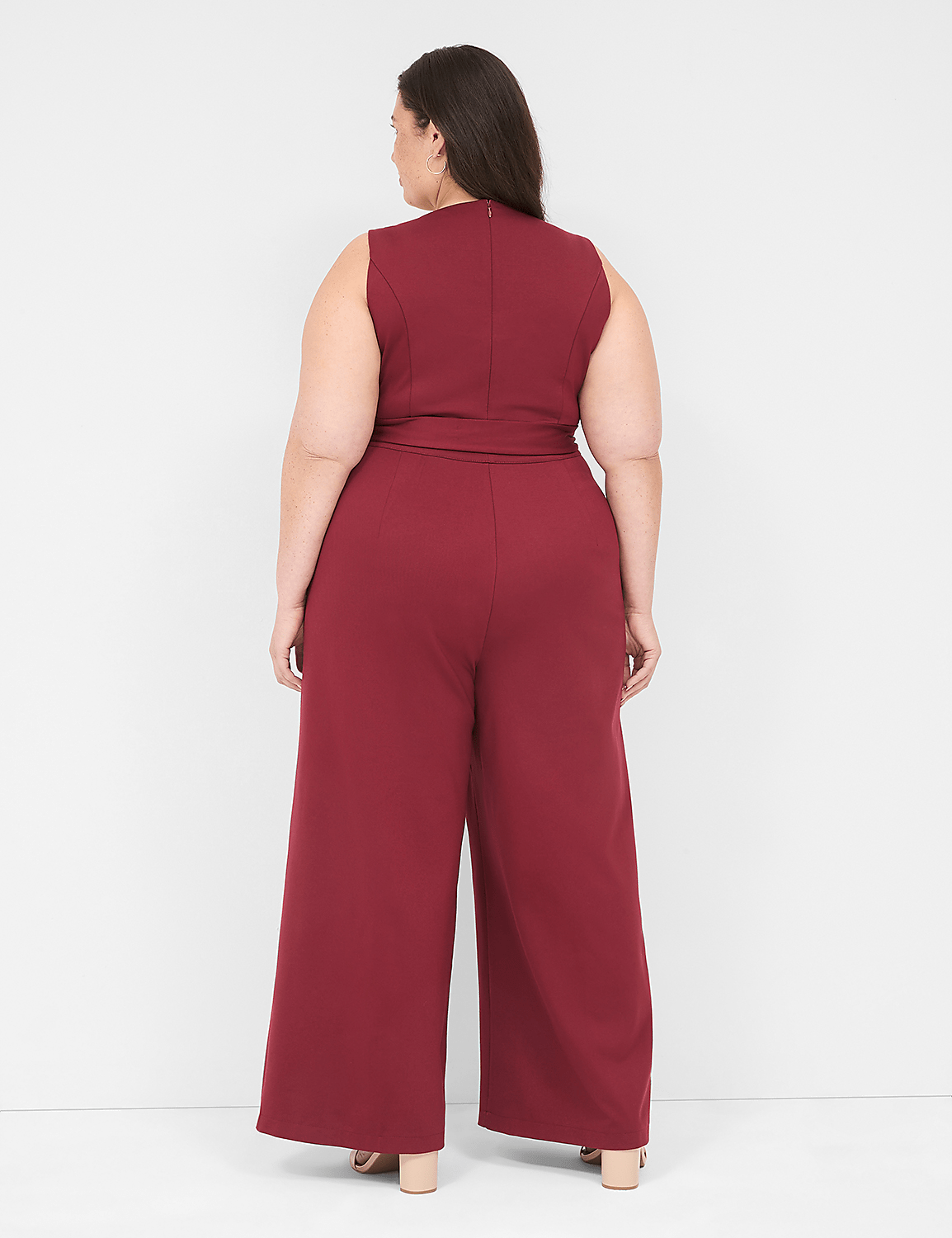 Ponte Tie-Waist Jumpsuit Product Image 2