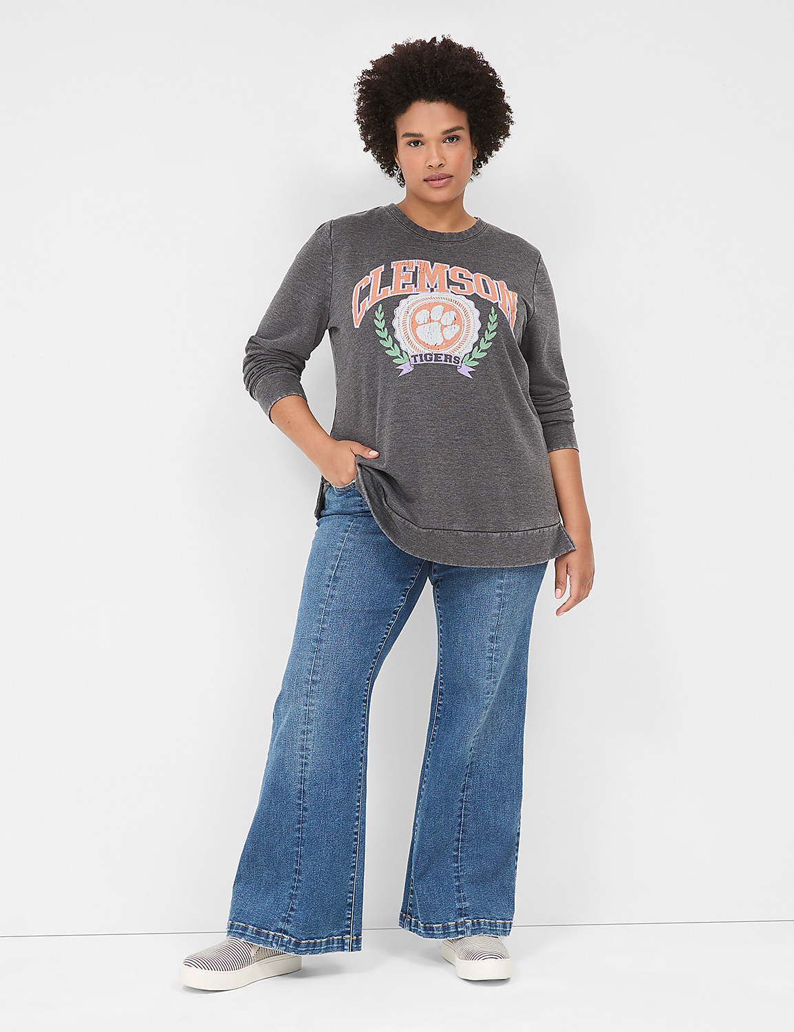 Clemson Crew-Neck Graphic Sweatshirt Product Image 3