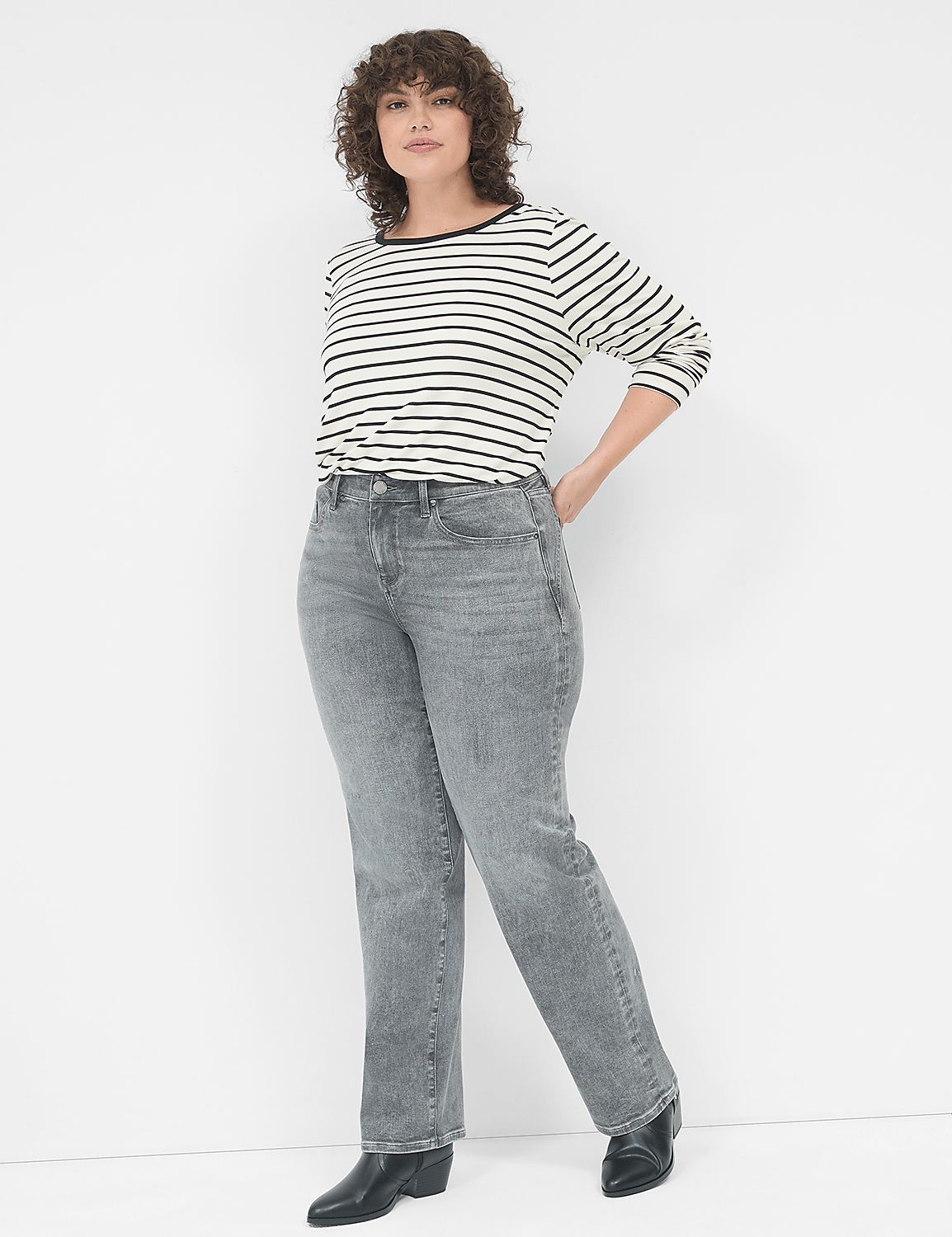 Signature Fit High-Rise Relaxed Boot Jean Product Image 3