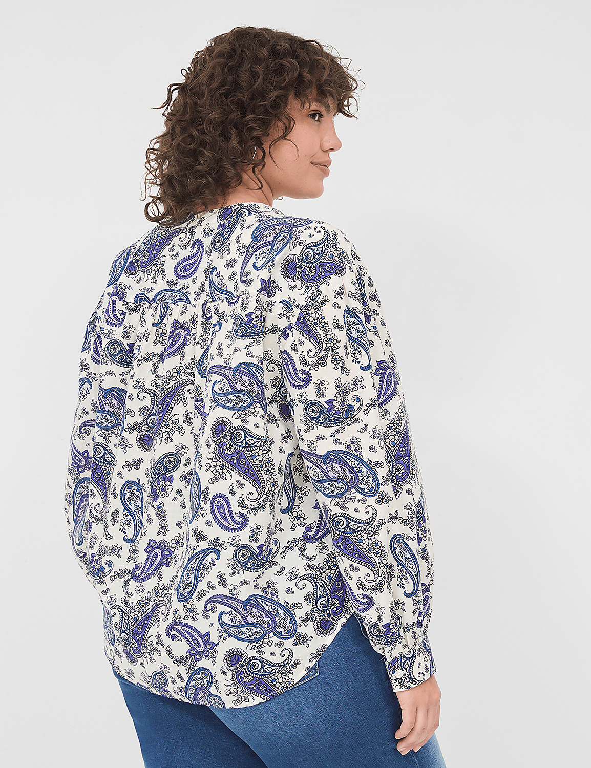 Ruffled Button-Down Blouse Product Image 2