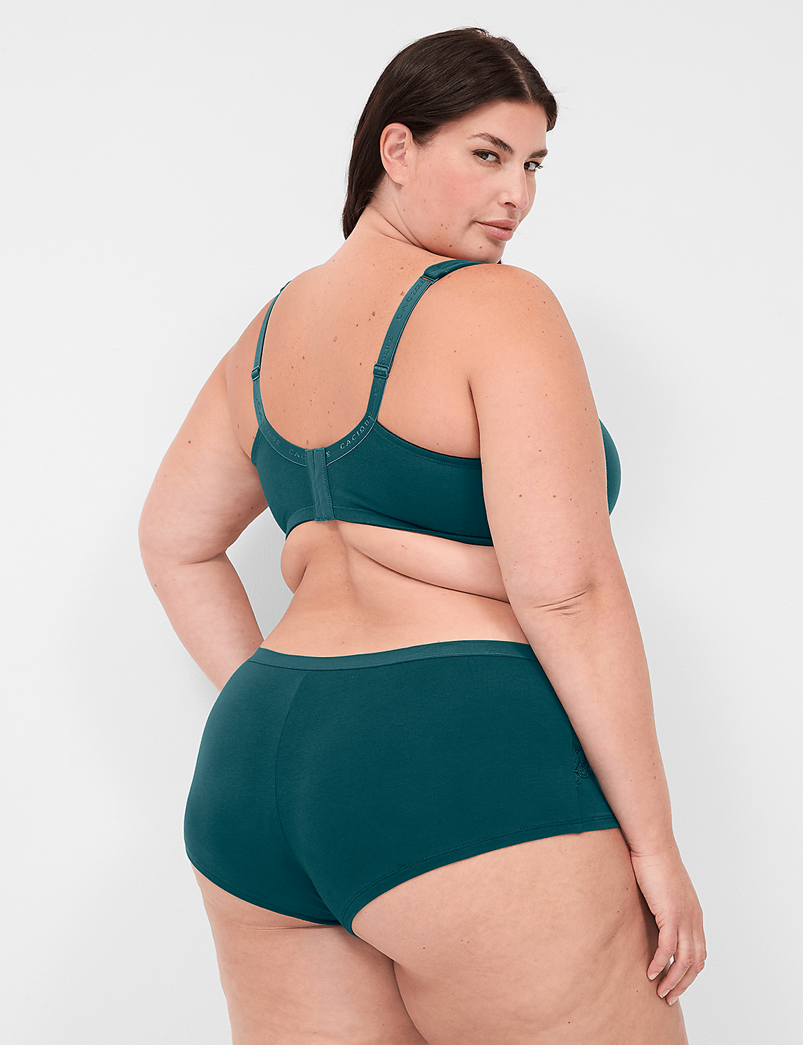 Cotton Boyshort Panty With Lace Trim - thumbnail 2